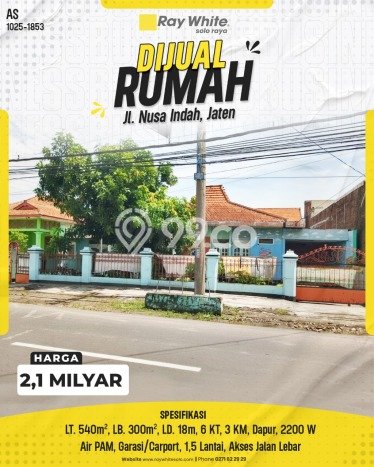 Rumah 6 KT 3 KM di Area Jaten, Karanganyar Rumah 6 KT 3 KM di Area Jaten, Karanganyar