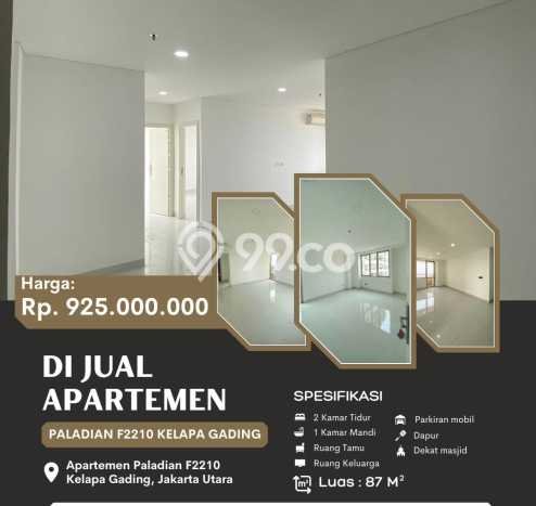 Apartemen Ready Kawasan Kelapa Gading, 2 KT, Luas 87m² Apartemen Ready Kawasan Kelapa Gading, 2 KT, Luas 87m²