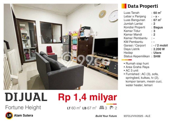 Dijual Hunian Rumah Terawat 3 Kamar di Graha Raya, Tangerang Selatan Dijual Hunian Rumah Terawat 3 Kamar di Graha Raya, Tangerang Selatan