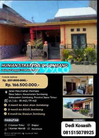 Jual Rumah Harga Miring Jombang Punya 2 Kamar & LT 91m2 Jual Rumah Harga Miring Jombang Punya 2 Kamar & LT 91m2
