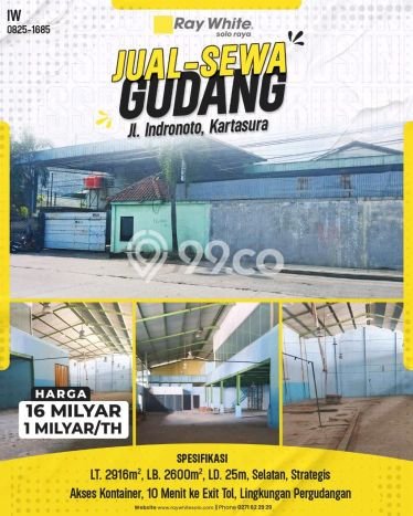 Gudang Dijual di Kawasan Kartasura, Sukoharjo Harga Kompetitif Gudang Dijual di Kawasan Kartasura, Sukoharjo Harga Kompetitif