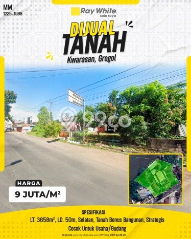 Tanah untuk Dijual Lokasi Grogol, Sukoharjo Luas 3658m2 SHM Tanah untuk Dijual Lokasi Grogol, Sukoharjo Luas 3658m2 SHM