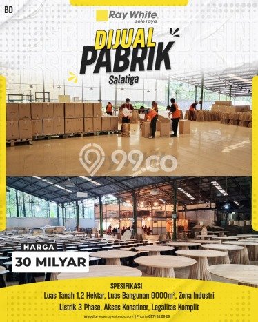 Pabrik Dijual di Prime Area Salatiga Luas 9000m2 Pabrik Dijual di Prime Area Salatiga Luas 9000m2