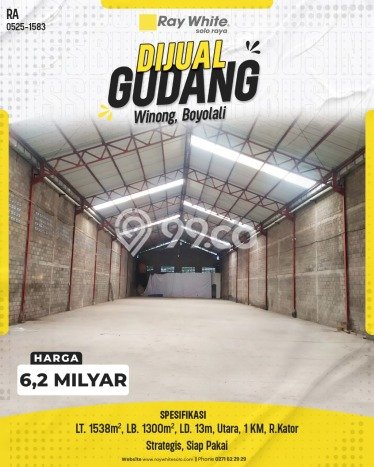 Gudang Dijual di Prime Area Boyolali Luas 1300m2 Gudang Dijual di Prime Area Boyolali Luas 1300m2