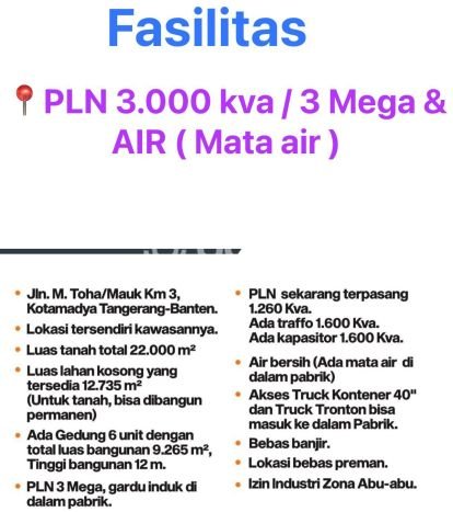 Gudang For Sale di Kawasan Mauk, Tangerang Harga Kompetitif Gudang For Sale di Kawasan Mauk, Tangerang Harga Kompetitif