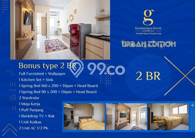 Apartemen Harga Terjangkau Dijual di Kebomas, Gresik Punya 1 Kamar Tidur Apartemen Harga Terjangkau Dijual di Kebomas, Gresik Punya 1 Kamar Tidur