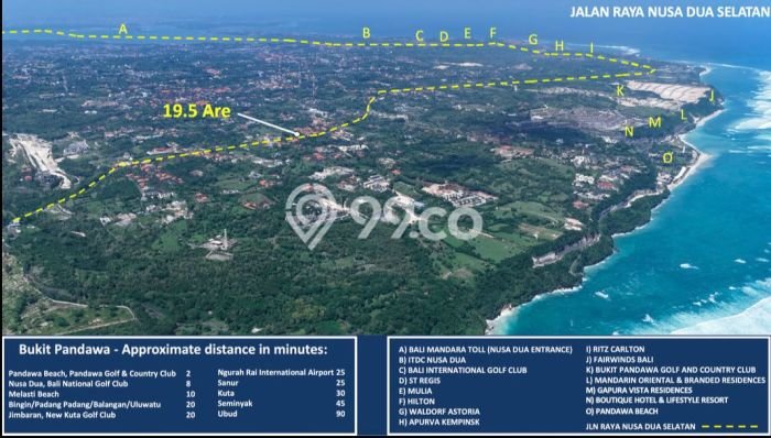 Dijual Tanah 1950m2 di Kutuh, Badung Dijual Tanah 1950m2 di Kutuh, Badung