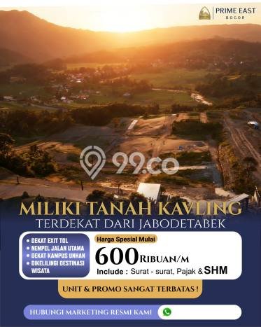 Tanah Komersial Dijual di Citeureup Bogor 100m2 Tanah Komersial Dijual di Citeureup Bogor 100m2