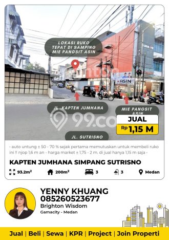 Ruko Bagus LT 93m2 LB 200m2 Dijual di Medan Area Medan Ruko Bagus LT 93m2 LB 200m2 Dijual di Medan Area Medan