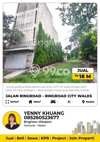 Gudang Dijual Lokasi Emas di Medan Sunggal Luas 210m2 Gudang Dijual Lokasi Emas di Medan Sunggal Luas 210m2