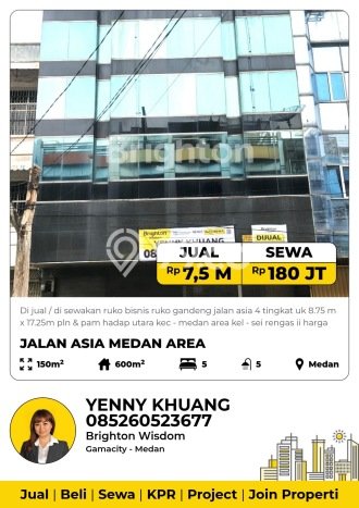 Ruko Komersial Disewakan di Medan Area Medan Luas 600m2 Ruko Komersial Disewakan di Medan Area Medan Luas 600m2