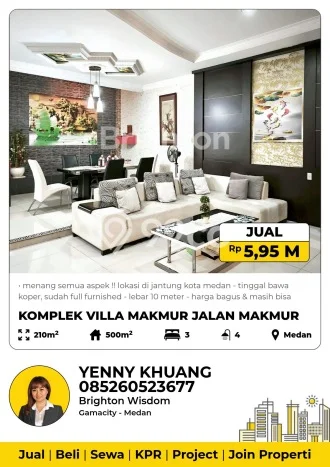 For Sale Rumah Elit Exclusive di Medan Barat, Medan For Sale Rumah Elit Exclusive di Medan Barat, Medan