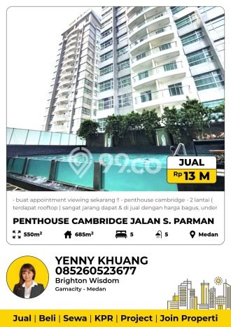 Apartemen High-End Dijual di Medan Petisah Luas 685m2 Apartemen High-End Dijual di Medan Petisah Luas 685m2