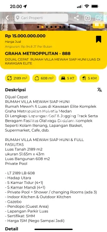 Rumah Mewah Dijual LT 2189m2 di Medan Helvetia, Medan Rumah Mewah Dijual LT 2189m2 di Medan Helvetia, Medan