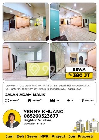 Ruko Disewa di Medan Barat, Medan, LT 1200m2 / LB 1000m2 Ruko Disewa di Medan Barat, Medan, LT 1200m2 / LB 1000m2