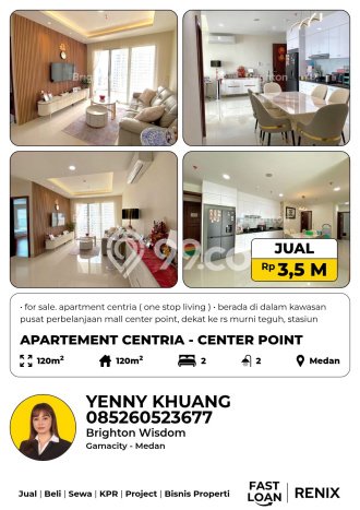 Apartemen High-End Dijual di Medan Timur Luas 120m2 Apartemen High-End Dijual di Medan Timur Luas 120m2