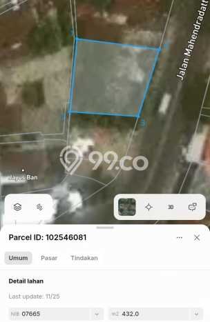 Lahan Kosong Dijual di Denpasar Barat, Denpasar, Luas 432m2 Area Strategis Lahan Kosong Dijual di Denpasar Barat, Denpasar, Luas 432m2 Area Strategis
