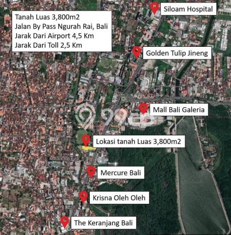 Tanah untuk Dijual di Kuta Badung Luas 3800m2 Tanah untuk Dijual di Kuta Badung Luas 3800m2