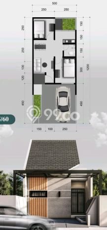 Rumah Modern 2 KT di Bojong Sari Depok Unfurnished Rumah Modern 2 KT di Bojong Sari Depok Unfurnished