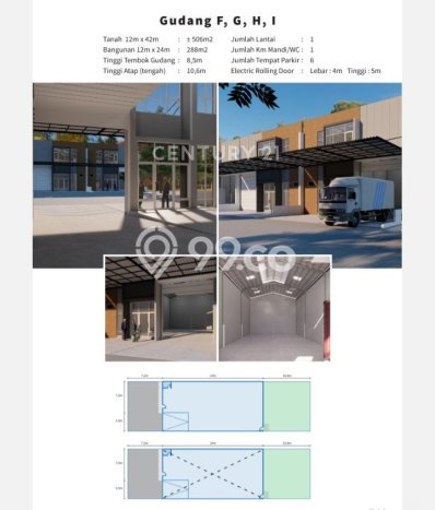 Gudang Premium di Cakung, Luas 288m2m², Jalan Utama, Tingkat Keramaian Tinggi Gudang Premium di Cakung, Luas 288m2m², Jalan Utama, Tingkat Keramaian Tinggi