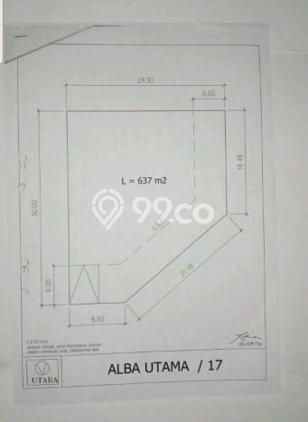 Tanah Kavling Dijual di Alam Sutera, Tangerang dengan Luas Tanah 637m2 Tanah Kavling Dijual di Alam Sutera, Tangerang dengan Luas Tanah 637m2