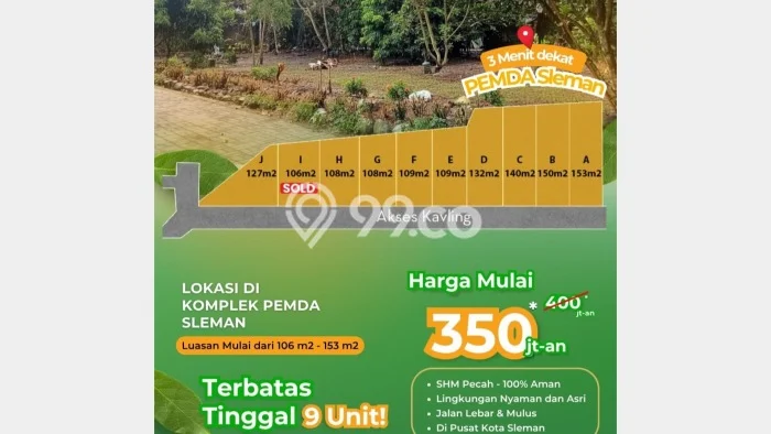Tanah Dijual Lokasi Mlati Sleman SHM Tanah Dijual Lokasi Mlati Sleman SHM