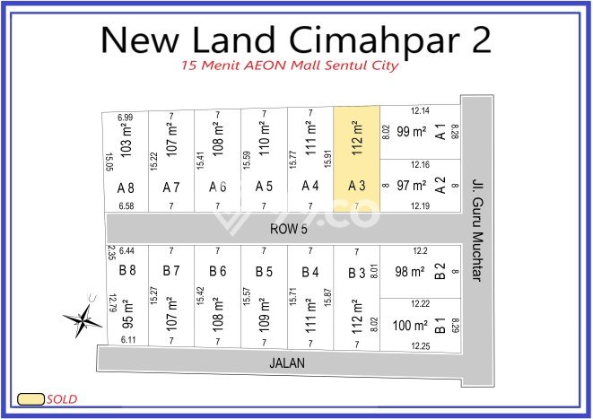 Tanah Dijual Area Strategis di Cimahpar Bogor 107m2 Tanah Dijual Area Strategis di Cimahpar Bogor 107m2