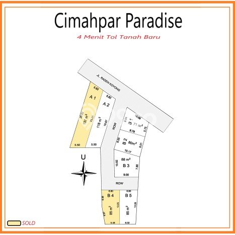 Tanah Dijual Area Strategis di Cimahpar Bogor 71m2 Tanah Dijual Area Strategis di Cimahpar Bogor 71m2