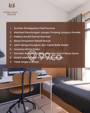 Aset Investasi! Kost Dijual di Dramaga, Bogor, 8 KT, 8 KM, Luas 100m2 Aset Investasi! Kost Dijual di Dramaga, Bogor, 8 KT, 8 KM, Luas 100m2