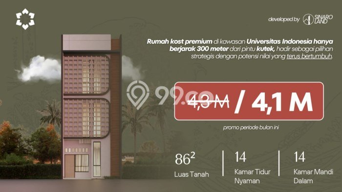 Dijual Segera Rumah Kost di Kukusan, Depok 11 Kamar Dijual Segera Rumah Kost di Kukusan, Depok 11 Kamar