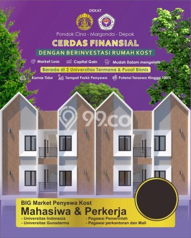 Rumah Kost Dijual di Margonda Depok Luas 87m2 Rumah Kost Dijual di Margonda Depok Luas 87m2