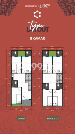 Aset Investasi! Rumah Kost Dijual di Beji, Depok, 11 KT, 11 KM, Luas 201m2 Aset Investasi! Rumah Kost Dijual di Beji, Depok, 11 KT, 11 KM, Luas 201m2