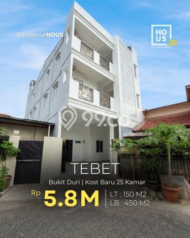 Kost Dijual Lokasi Tebet, Jakarta Selatan, Spesifikasi 25 Kamar Tidur dan Luas 450m2 Kost Dijual Lokasi Tebet, Jakarta Selatan, Spesifikasi 25 Kamar Tidur dan Luas 450m2
