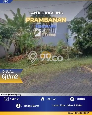 Tanah Strategis Dijual di Ngaliyan Semarang 221m2 Tanah Strategis Dijual di Ngaliyan Semarang 221m2