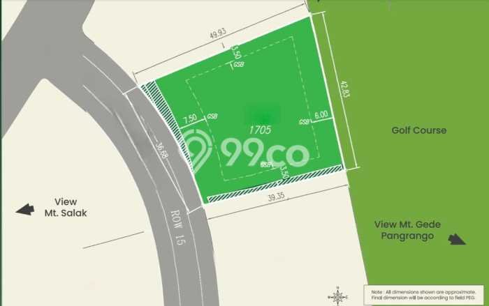 Untuk Dijual Tanah di Bogor, Luas 1705m2 - Untuk Dijual Tanah di Bogor, Luas 1705m2 -