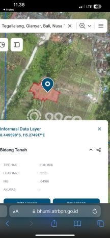 Tanah Area Berkembang di Ubud, Luas 4910m2m², Lingkungan Asri, Akses Ubud, Gianyar, Gianyar Tanah Area Berkembang di Ubud, Luas 4910m2m², Lingkungan Asri, Akses Ubud, Gianyar, Gianyar