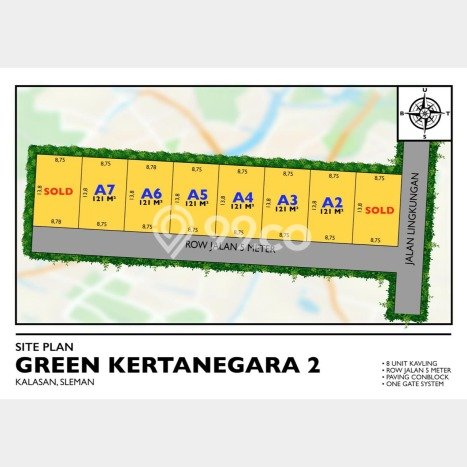 Tanah Kavling untuk Dijual di Kalasan Sleman 121m2 Tanah Kavling untuk Dijual di Kalasan Sleman 121m2