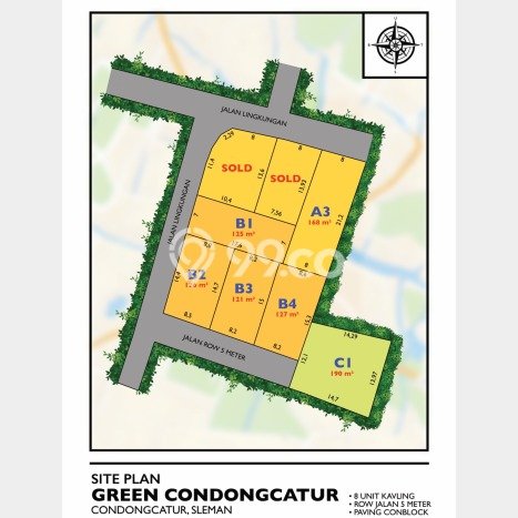 Untuk Dijual Tanah 121m2 di Maguwoharjo, Yogyakarta Untuk Dijual Tanah 121m2 di Maguwoharjo, Yogyakarta