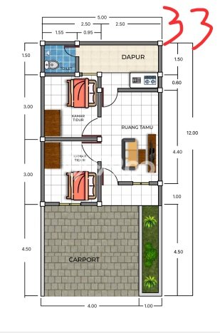 Rumah di Tabanan, Tabanan, LT 33m² Bangunan 60m² Rumah di Tabanan, Tabanan, LT 33m² Bangunan 60m²