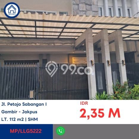 Rumah Minimalis 3 Kamar LT 112m2 di Petojo Rumah Minimalis 3 Kamar LT 112m2 di Petojo