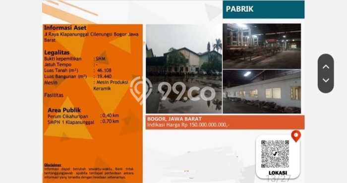 Pabrik Bagus Dijual di Klapanunggal Bogor Strategis Cocok untuk Kembangkan Bisnis Pabrik Bagus Dijual di Klapanunggal Bogor Strategis Cocok untuk Kembangkan Bisnis