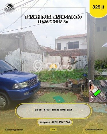 Tanah Kavling Dijual di Puri Anjasmoro, Semarang dengan Luas Tanah 98m2 Tanah Kavling Dijual di Puri Anjasmoro, Semarang dengan Luas Tanah 98m2