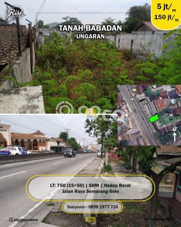 Disewakan Tanah di Semarang, Luas 750m2 Area Berkembang Disewakan Tanah di Semarang, Luas 750m2 Area Berkembang