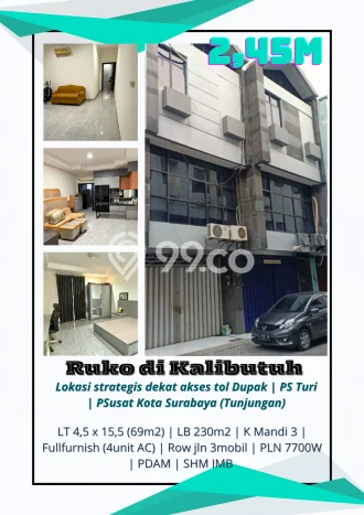 Ruko Dijual di Prime Area Surabaya Luas 230m2 Ruko Dijual di Prime Area Surabaya Luas 230m2