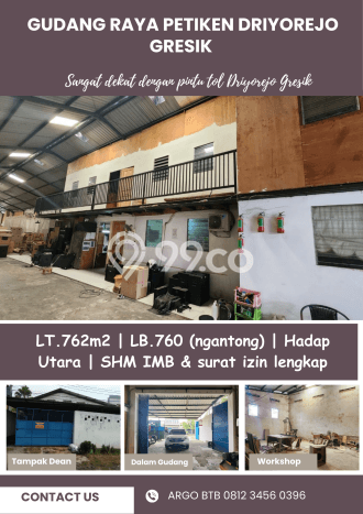Unit Gudang Strategis di Driyorejo, Gresik Potensi Bisnis Besar Unit Gudang Strategis di Driyorejo, Gresik Potensi Bisnis Besar