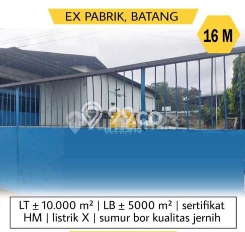 Unit Pabrik Dijual di Batang Batang Luas Tanah 10000m2, Luas Bangunan 5000m2 Unit Pabrik Dijual di Batang Batang Luas Tanah 10000m2, Luas Bangunan 5000m2