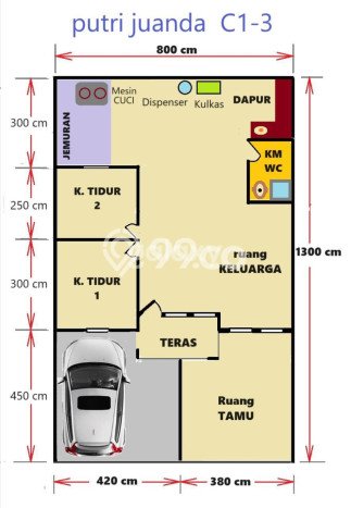 Rumah Modern Minimalis 2 KT Siap Huni di Sedati Rumah Modern Minimalis 2 KT Siap Huni di Sedati