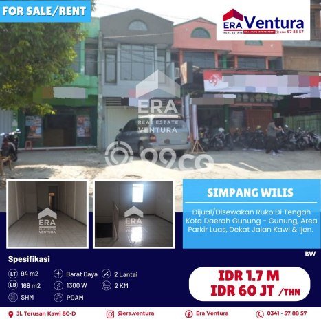 Ruko Bagus Dijual LB 168m2 Lokasi Strategis Malang Area Cocok untuk Bisnis Ruko Bagus Dijual LB 168m2 Lokasi Strategis Malang Area Cocok untuk Bisnis
