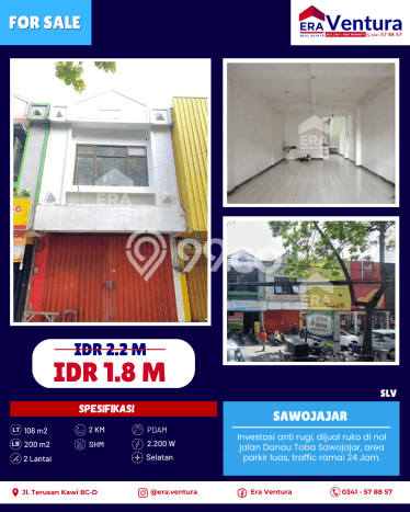 Ruko Bagus Dijual LB 200m2 Lokasi Strategis Malang Area Cocok untuk Berbisnis Ruko Bagus Dijual LB 200m2 Lokasi Strategis Malang Area Cocok untuk Berbisnis
