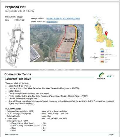 Tanah Kosong Dijual di Karawang dengan Area 100000m2 Tanah Kosong Dijual di Karawang dengan Area 100000m2